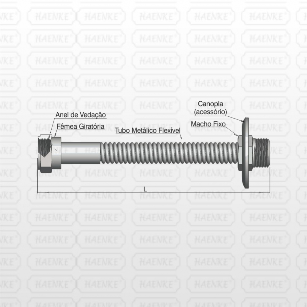 Tubo Metálico Flexible para Agua caliente o fría 3/4 "