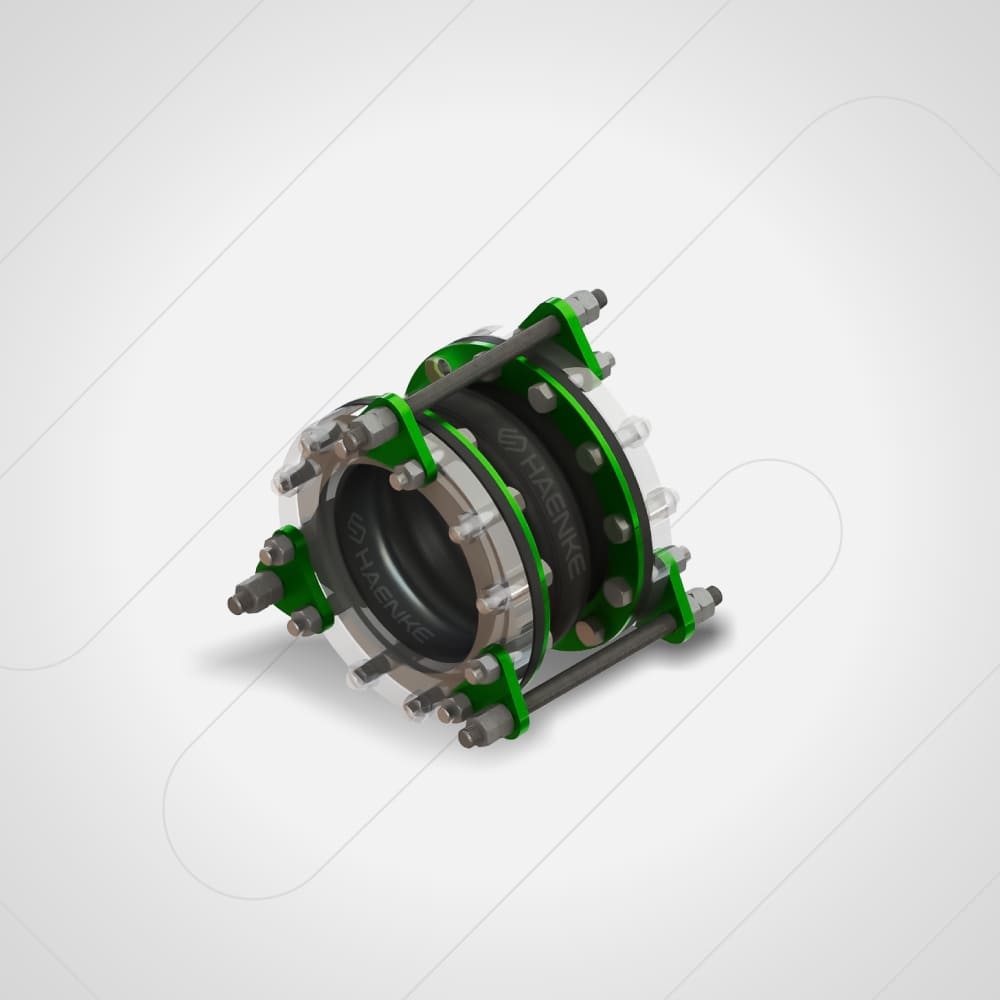 Junta de dilatación de goma con tensores