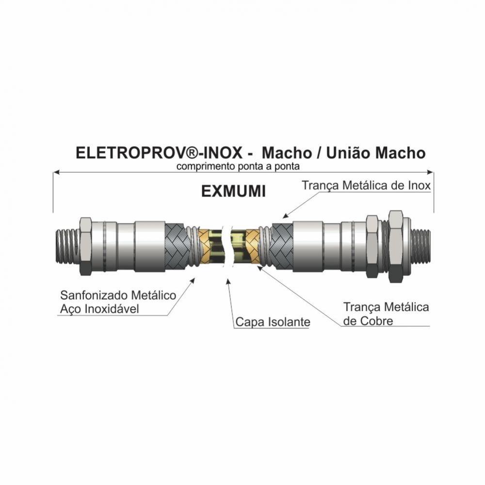 Eletroprov - Inox - Macho / Unión Macho - EXMUMI