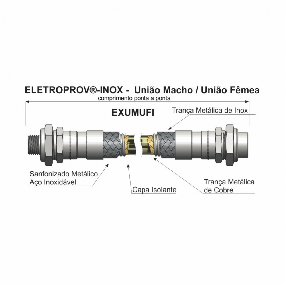 Eletroprov - Inox - Unión Macho / Unión Femenina - EXUMUFI