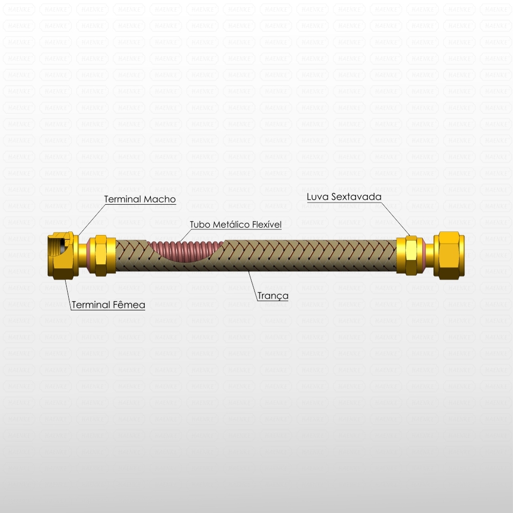 Tubo de metal flexible 1/2 "giratorio hembra / giratorio hembra