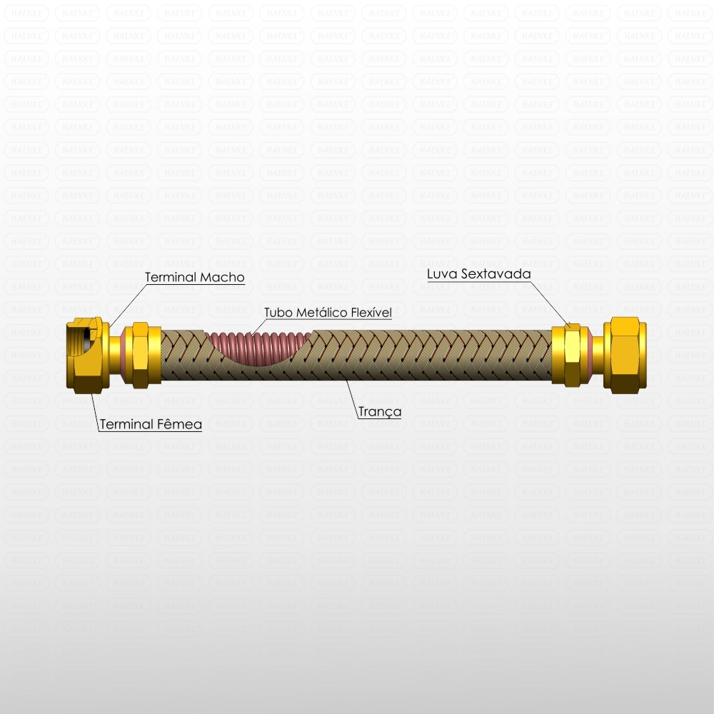 Tubo de metal flexible 3/4 "giratorio hembra / giratorio hembra